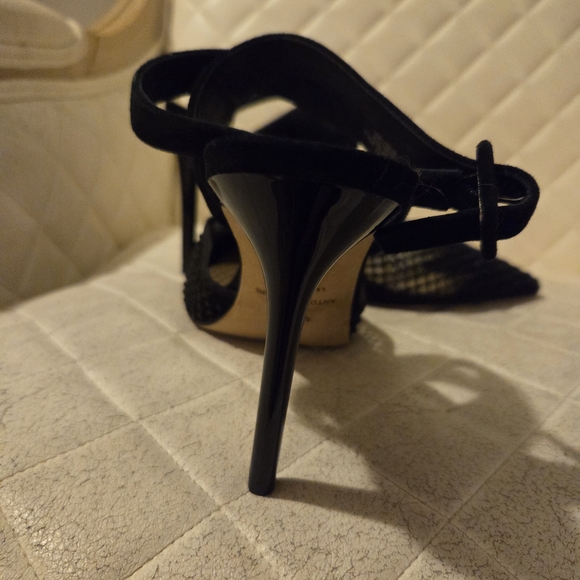 Antonio Melani Elegant Black Mesh Women's Heels - Picture 5 of 8